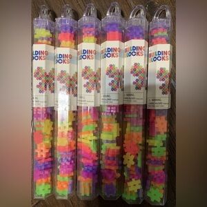 LOT OF 6: Target Bullseye Mini Hashtag Building Blocks NEW Playground Neon